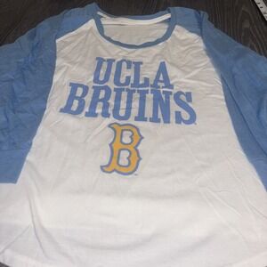 UCLA Bruins 3/4 sleeve shirt white with blue arms women 2XUniversity T Excellent